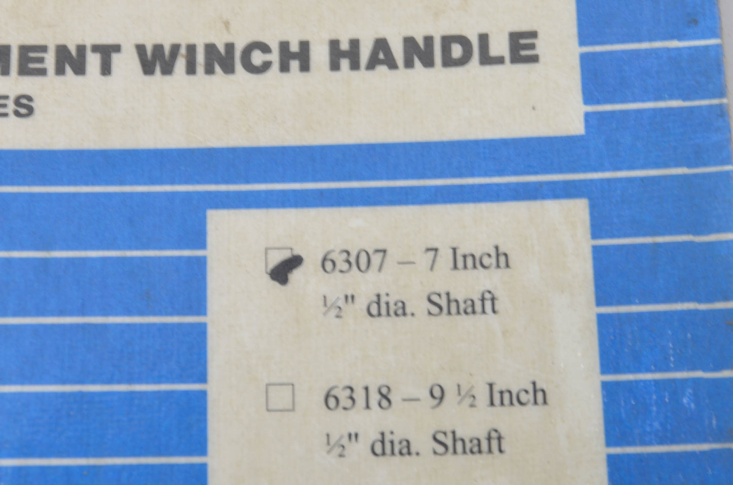 Dutton-Lainson 6307 7' 1/2' Diameter Shaft Winch Handle NOS