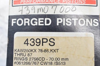 Wiseco 439M07000, 439PS 70mm Forged Piston Kit NOS