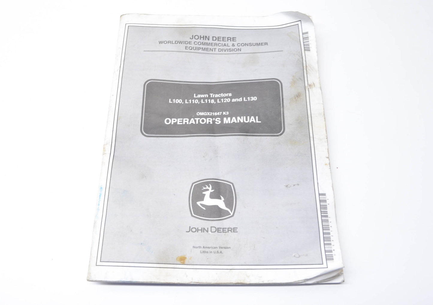 OEM John Deere L100, L110, L118, L120, L130 Operator's Manual