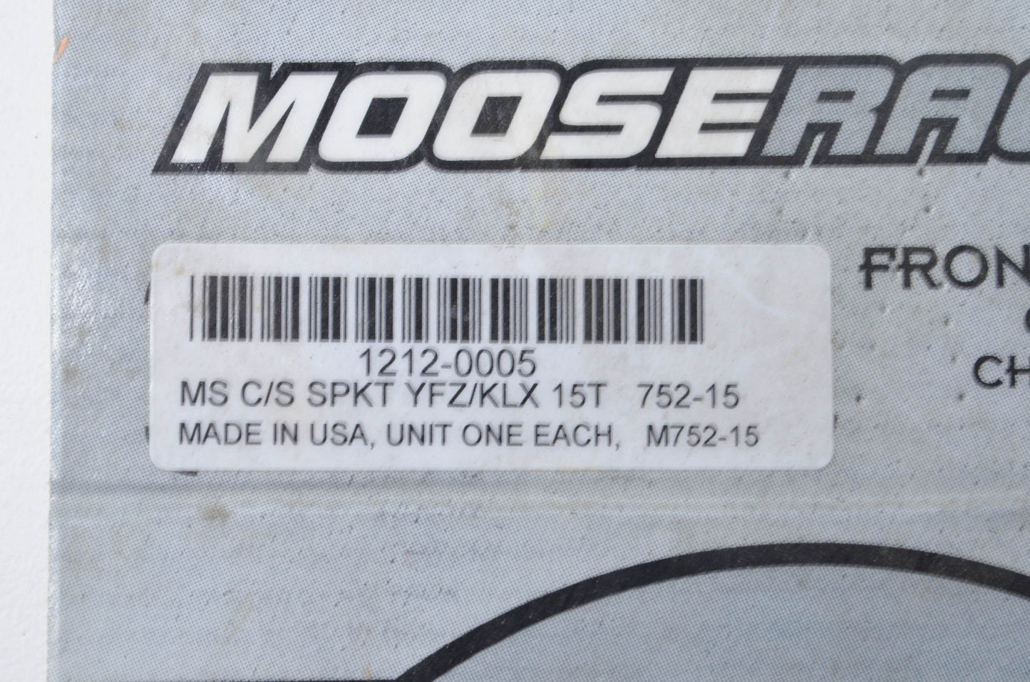 Moose Racing 1212-0005 15T Steel Front Sprocket NOS