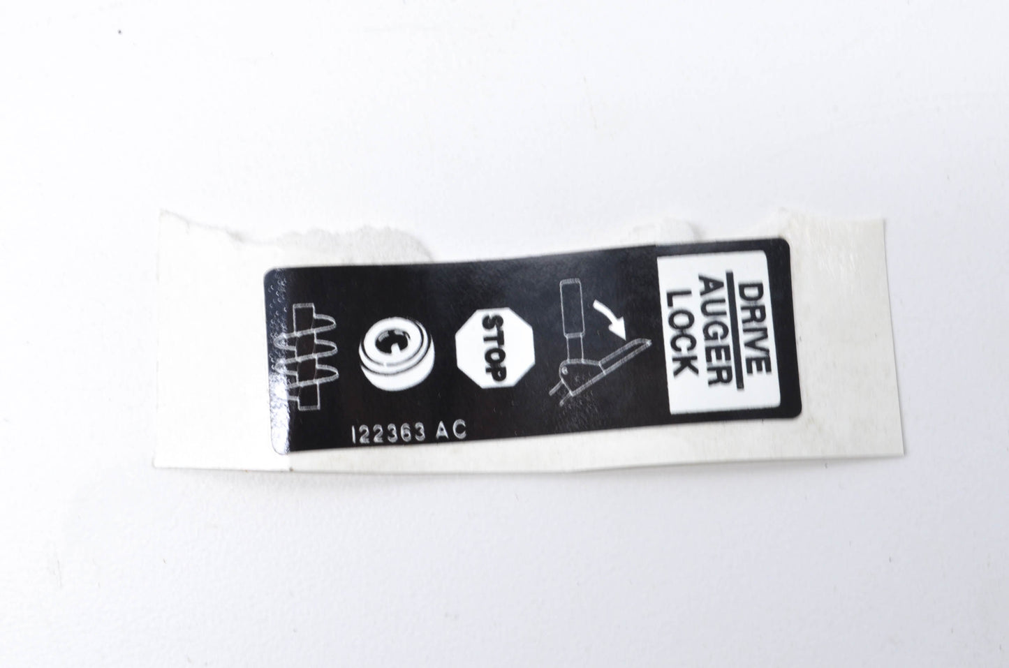 MTD 777I22363 Drive/Auger Lock Label NOS