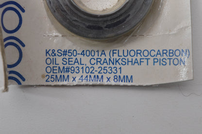K&S 50-4001A, 93102-25331 Yamaha Crankshaft Piston Oil Seal NOS