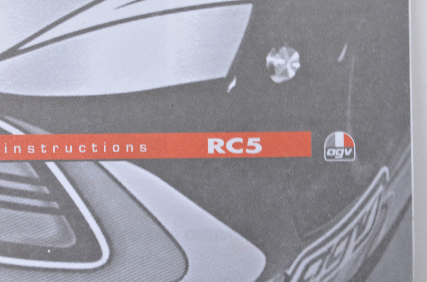 AGV RC5 Helmet Owners Manual w/ Hardware NOS