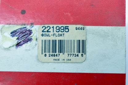 New OEM Briggs & Stratton 221995 Float Bowl NOS