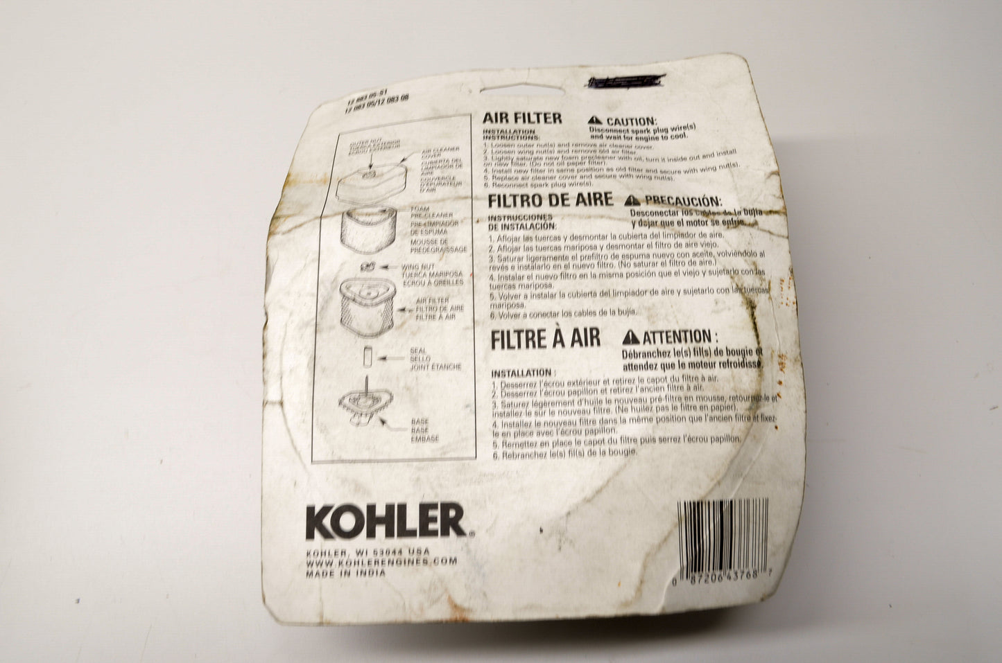 Kohler 1288305-S1 Air Filter Kit