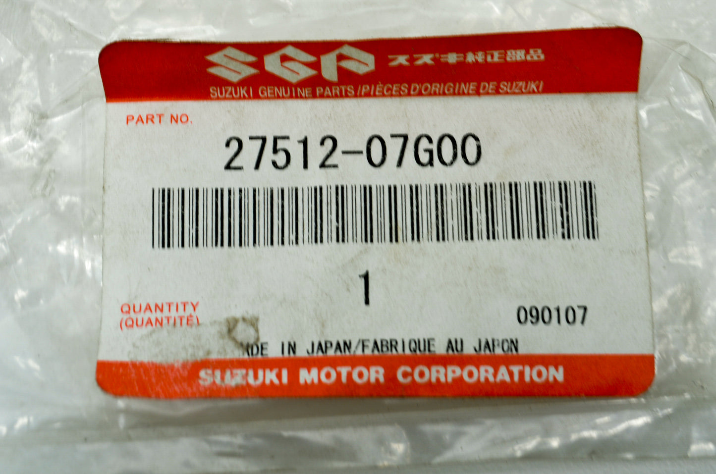 OEM Suzuki 27512-07G00 Engine Sprocket Plate