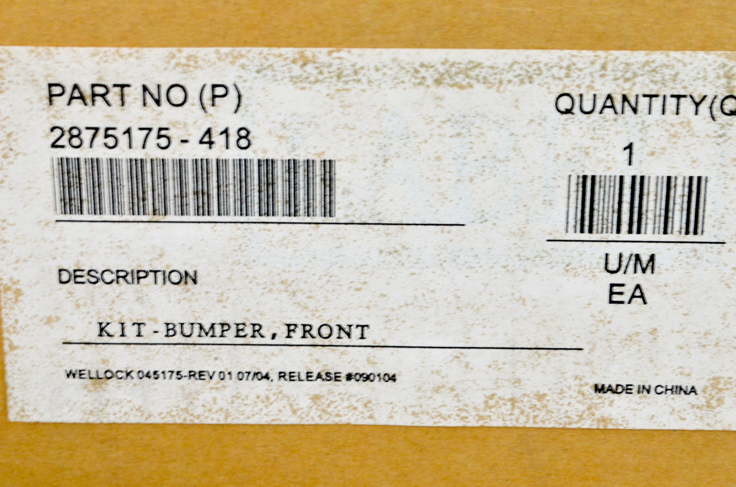 OEM Polaris 2875175-418 Front Bumper Kit NOS