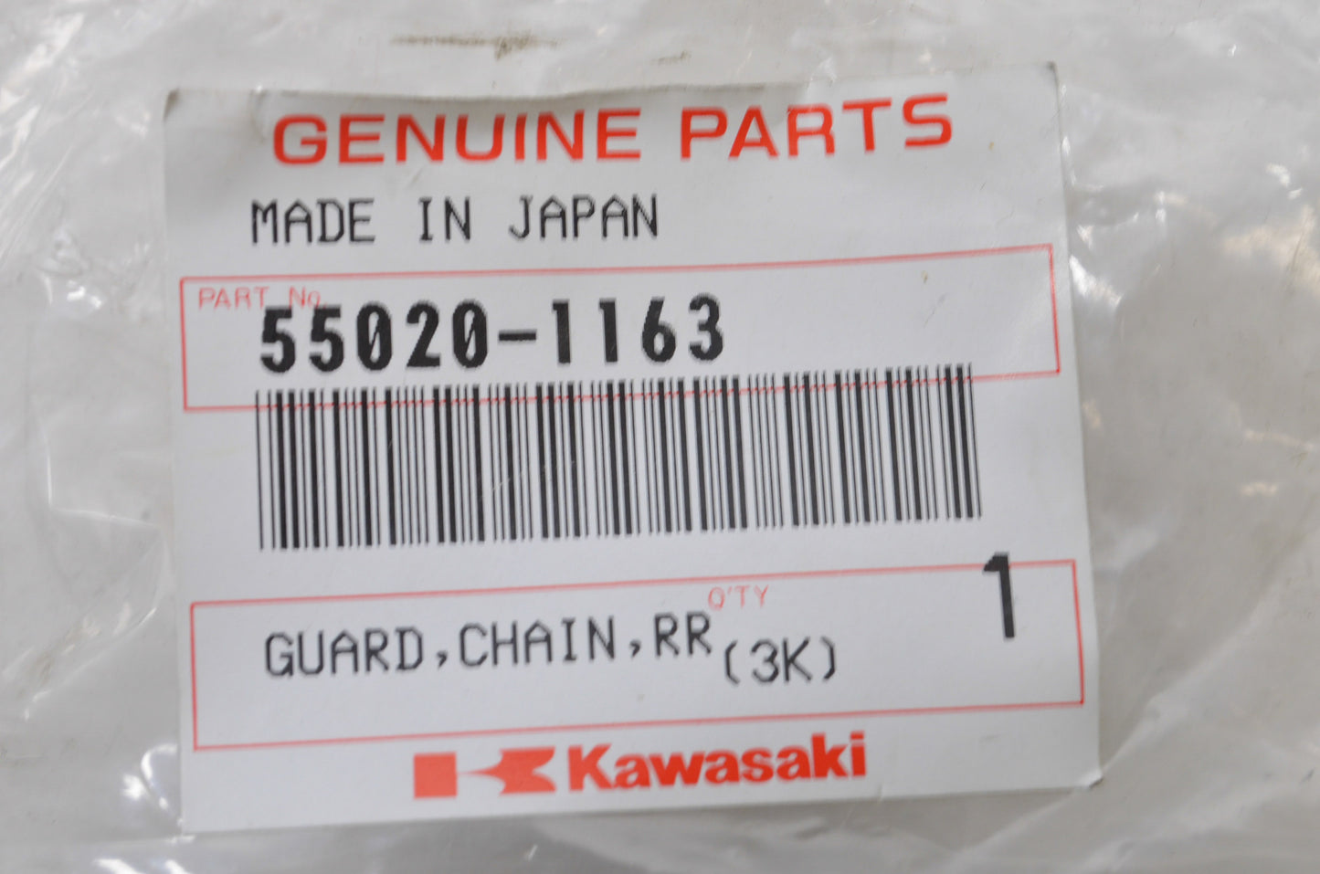 OEM Kawasaki 55020-1163 Rear Chain Guard NOS