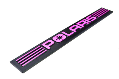OEM Polaris 5430979-224 Black/Purple Bumper Emblem NOS