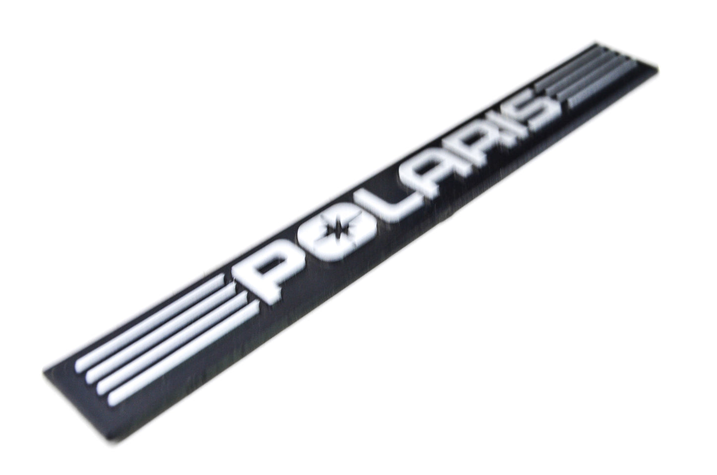 New OEM Polaris Black/Silver Bumper Emblem NOS