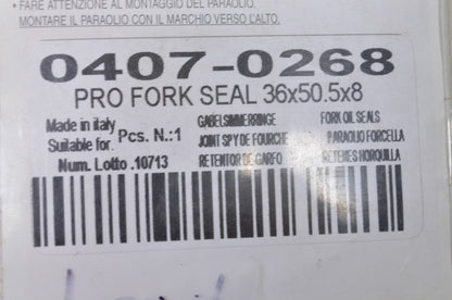 Parts Unlimited 0407-0268 Pro Fork Seal NOS