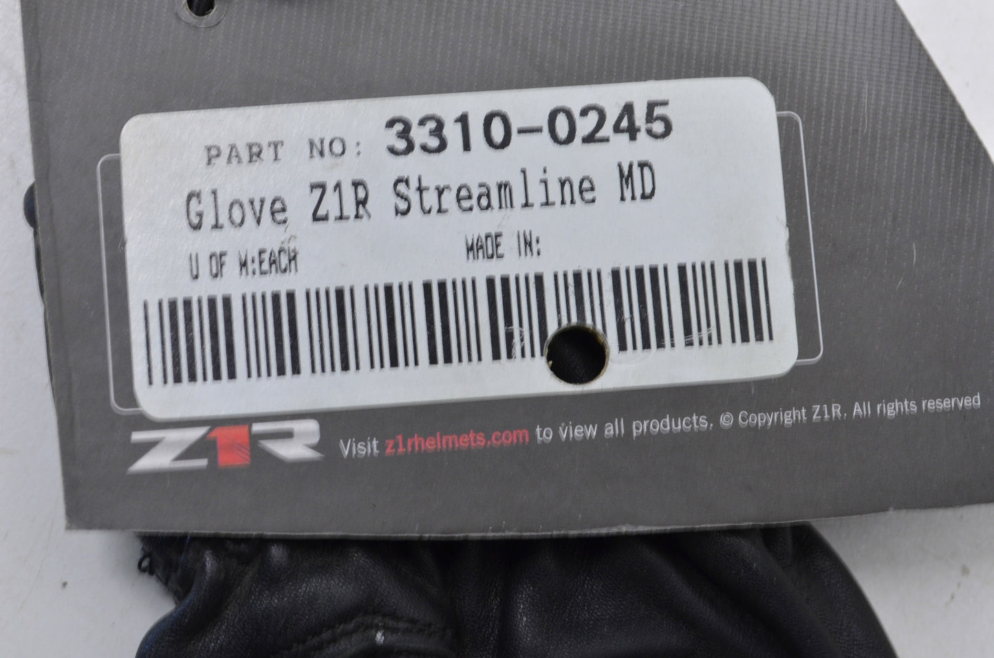 Z1R 3310-0245 Medium Streamline Gloves NOS