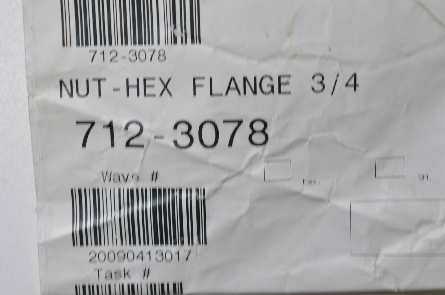 New MTD Hex Flange Nut 3/4 NOS