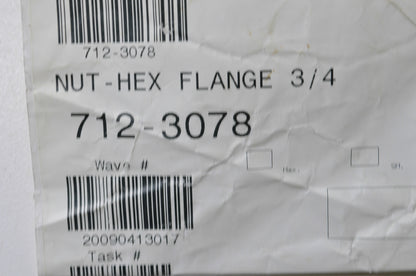 New MTD Hex Flange Nut 3/4 NOS