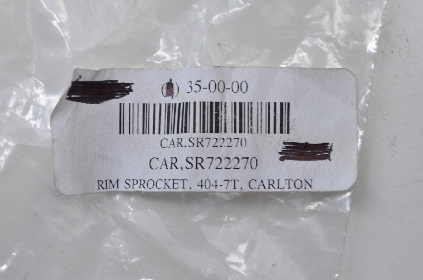 Carlton SR722270 Rim Sprocket 404-7 Tooth NOS
