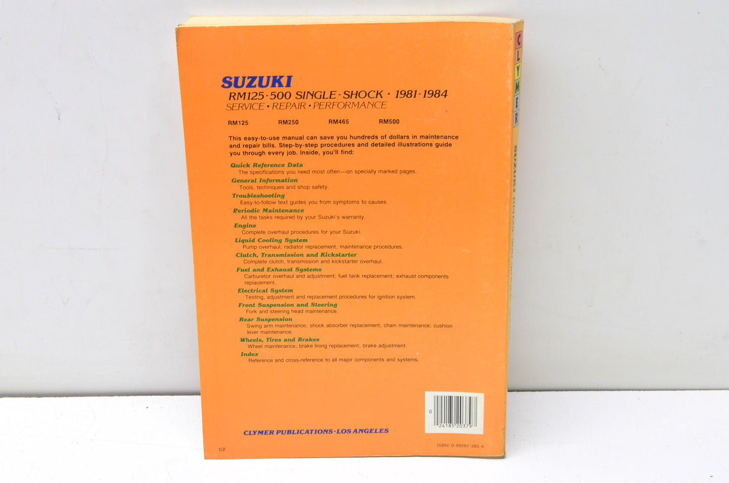 Clymer M379 81-84 Service Repair Perf. Manual NOS