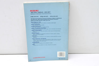 New Clymer Suzuki 380-750cc Triples 1972-1977 Service Repair Maintenance Manual