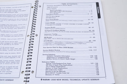 OEM Suzuki 99923-15206 2006 New Model Technical Update Manual
