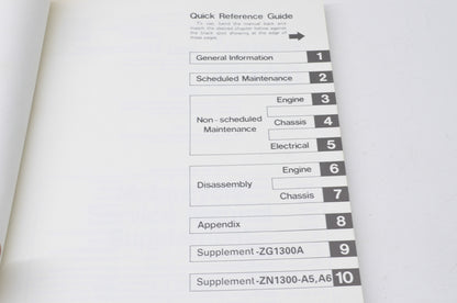 OEM Kawasaki 99924-1037-03 Service Manual Supplement ZN1300