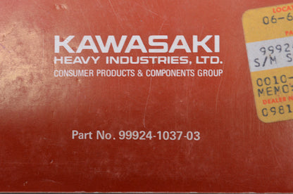 OEM Kawasaki 99924-1037-03 Service Manual Supplement ZN1300