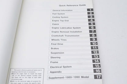 OEM Kawasaki 99924-1081-52 Service Manual Supplement ZX600C