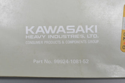 OEM Kawasaki 99924-1081-52 Service Manual Supplement ZX600C