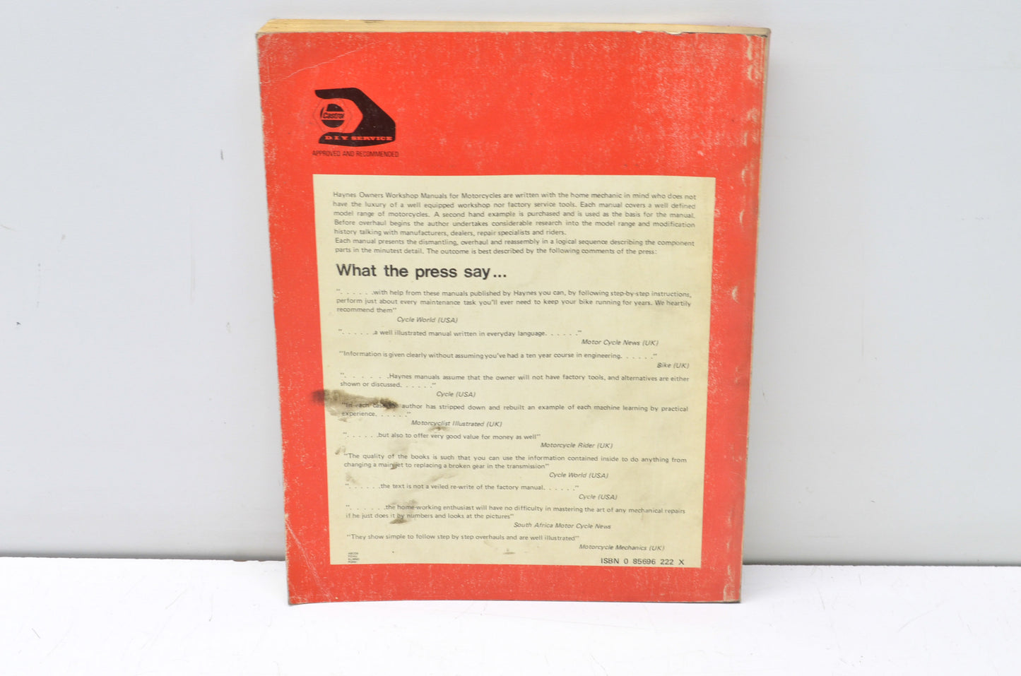 Haynes 222 Kawasaki 1000 & 900FOURS 1015cc/903cc 1972 On Owners Workshop Manual