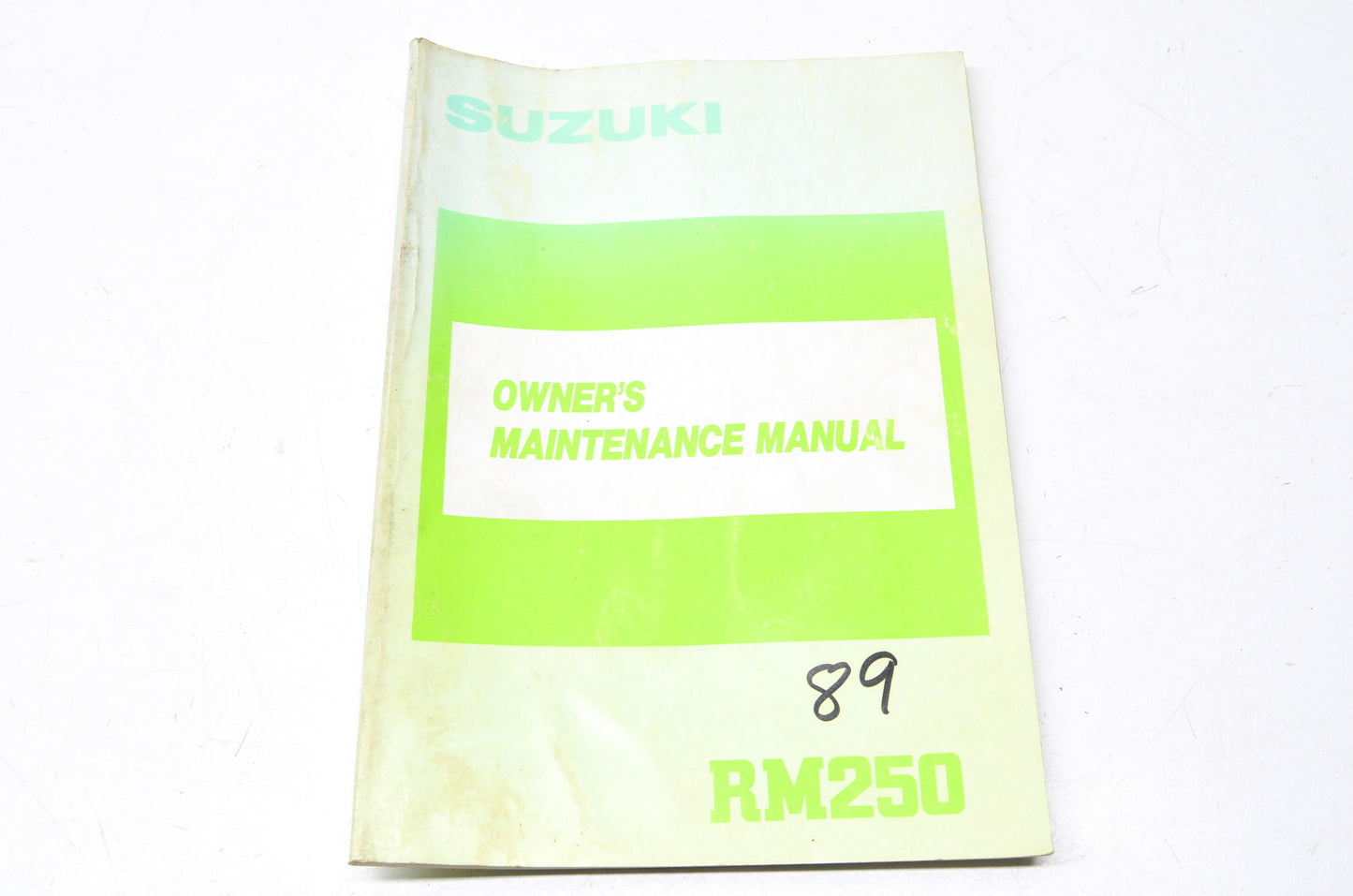 OEM Suzuki 1989 RM250 Owner's Maintenance Manual