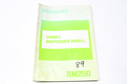 OEM Suzuki 1989 RM250 Owner's Maintenance Manual