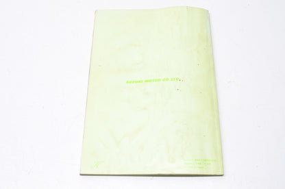 OEM Suzuki 1989 RM250 Owner's Maintenance Manual