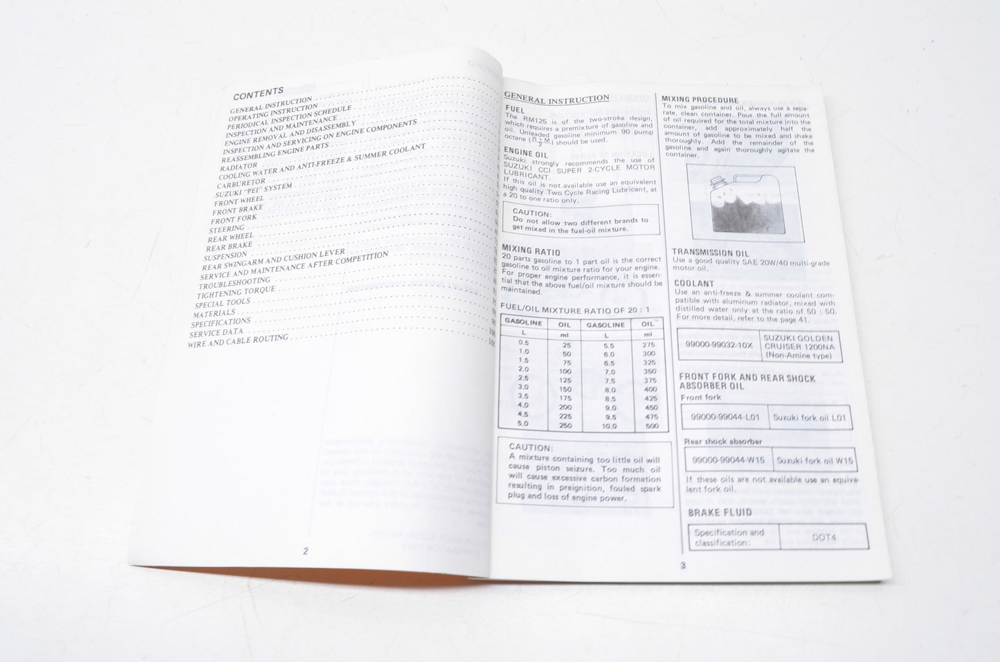 OEM Suzuki 99011-27C51-03A 1990 RM125 Owner's Maintenance Manual