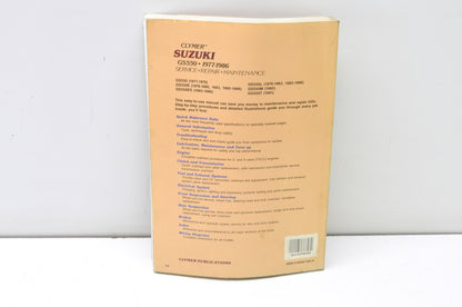 Clymer 1977-1986 Suzuki GS550 Service Repair Maintenance Manual