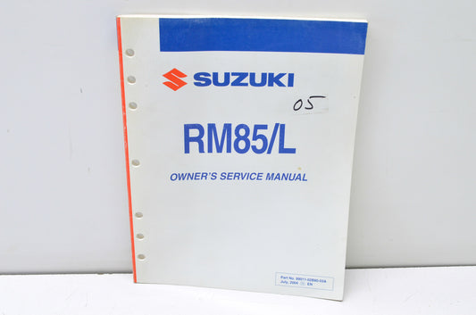 OEM Suzuki 99011-02B80-03A Owner's & Service Manual RM85/L