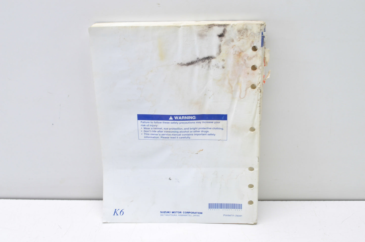 OEM Suzuki 99011-35G51-03A Owner's & Service Manual RM-Z450K6