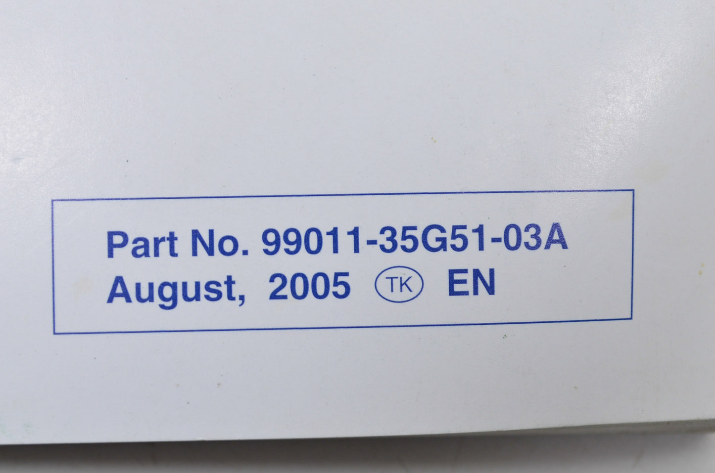 OEM Suzuki 99011-35G51-03A Owner's & Service Manual RM-Z450K6