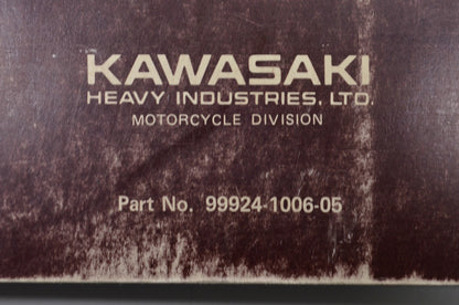 OEM Kawasaki 99924-1006-05 Service Manual KZ1000A/B