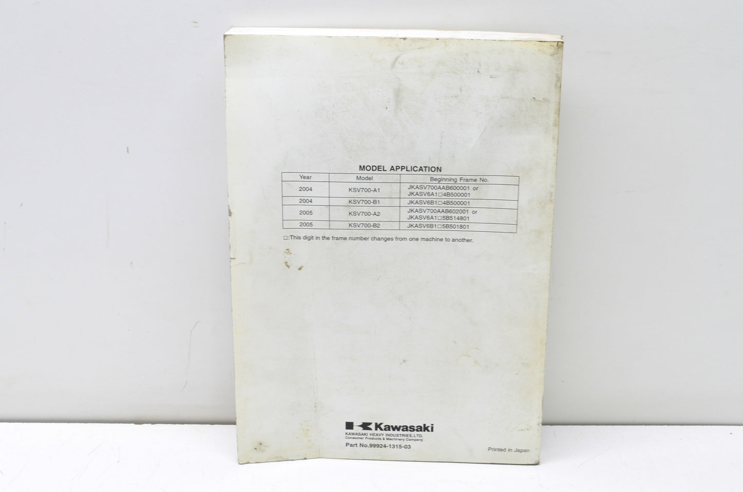 OEM Kawasaki KFX700 Service Manual