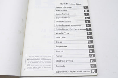 OEM Kawasaki 99924-1117-52 Service Manual Supplement KLF300C