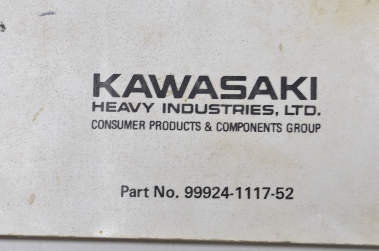 OEM Kawasaki 99924-1117-52 Service Manual Supplement KLF300C