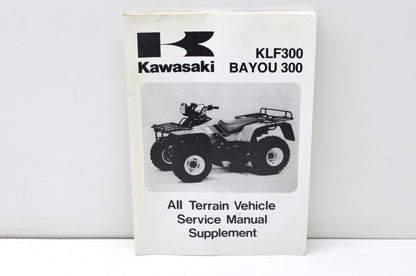 New OEM Kawasaki 1988-2005 KLF300, BAYOU 300 Service Manual Supplement NOS