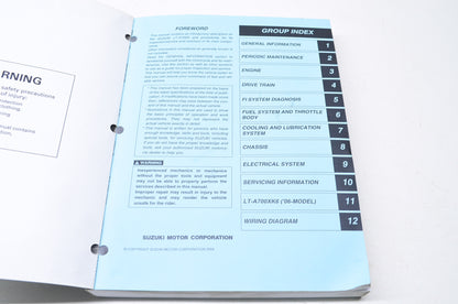 OEM Suzuki 99500-46061-01E Service Manual LT-A700X