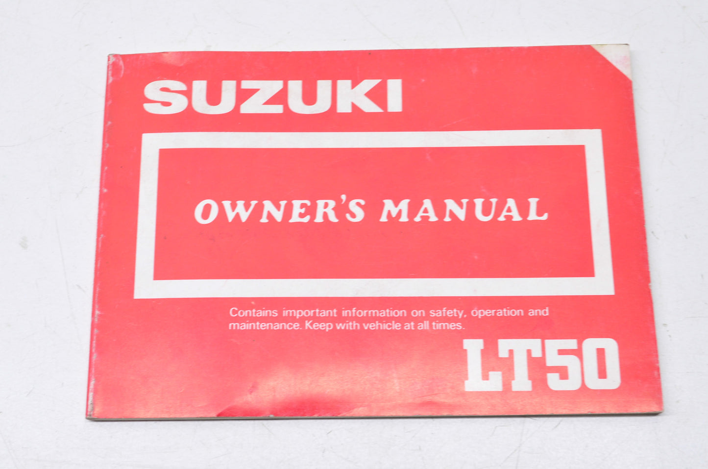 OEM Suzuki 99011-04233-03A LT50 Owner's Manual NOS
