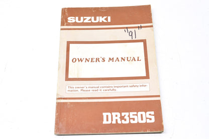OEM Suzuki 1991 DR350S Owner's Manual