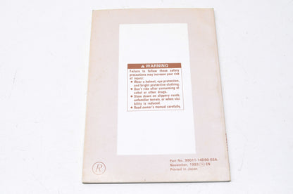 OEM Suzuki 1994 DR350SE Owner's Manual