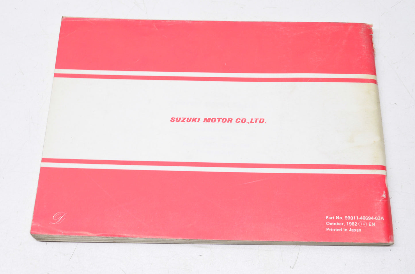 OEM Suzuki 99011-46694-03A RM60 Owner's Manual