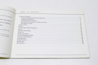 OEM Suzuki 99011-11431-03A GS250T Owner's Manual