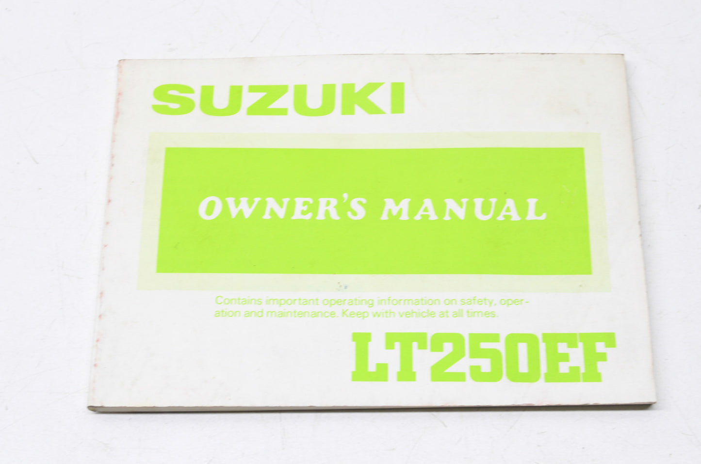 OEM Suzuki 99011-24521-00A LT250EF Owner's Manual