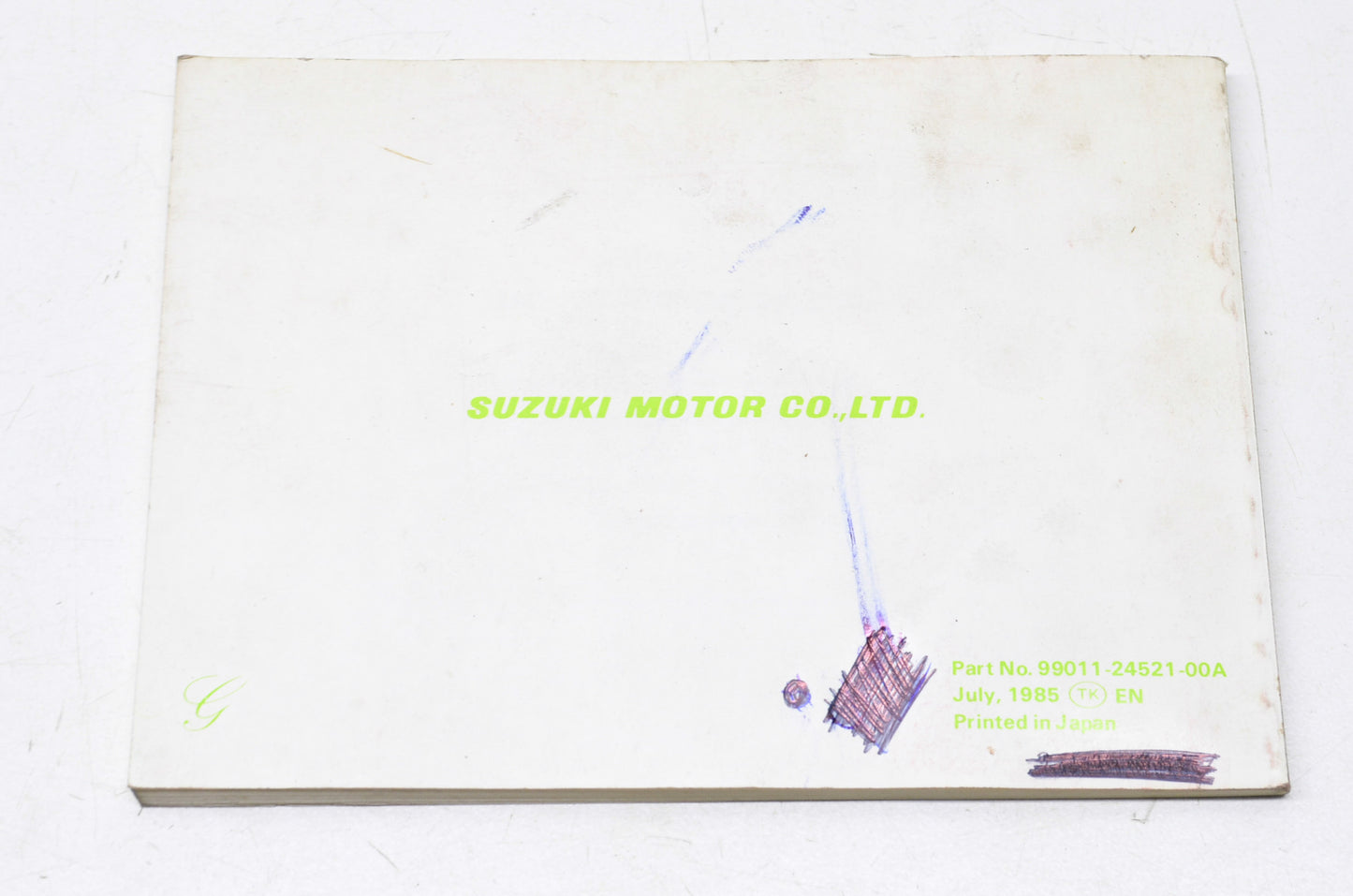 OEM Suzuki 99011-24521-00A LT250EF Owner's Manual