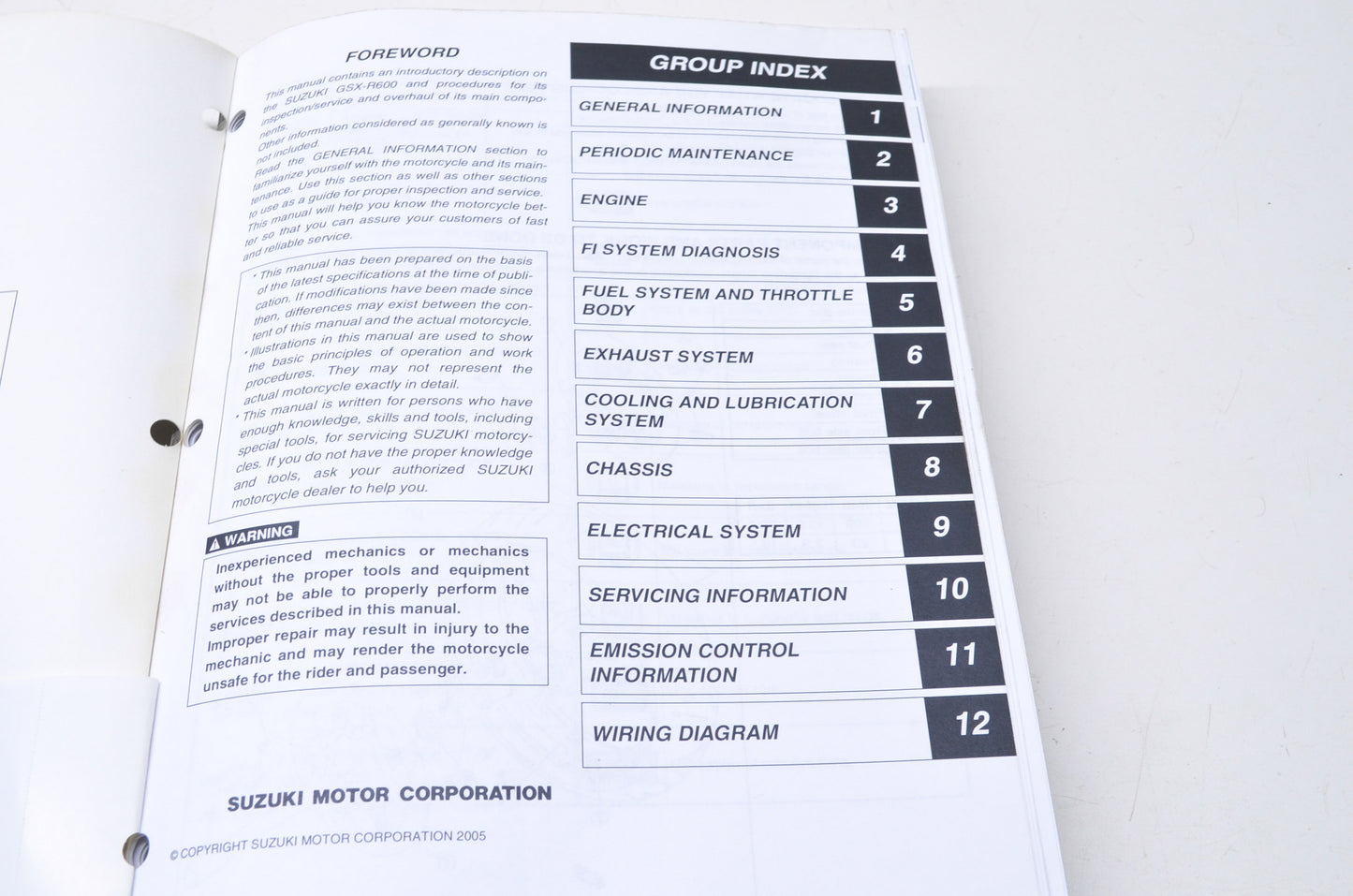 OEM Suzuki 99500-35100-03E GSX-R600 Service Manual