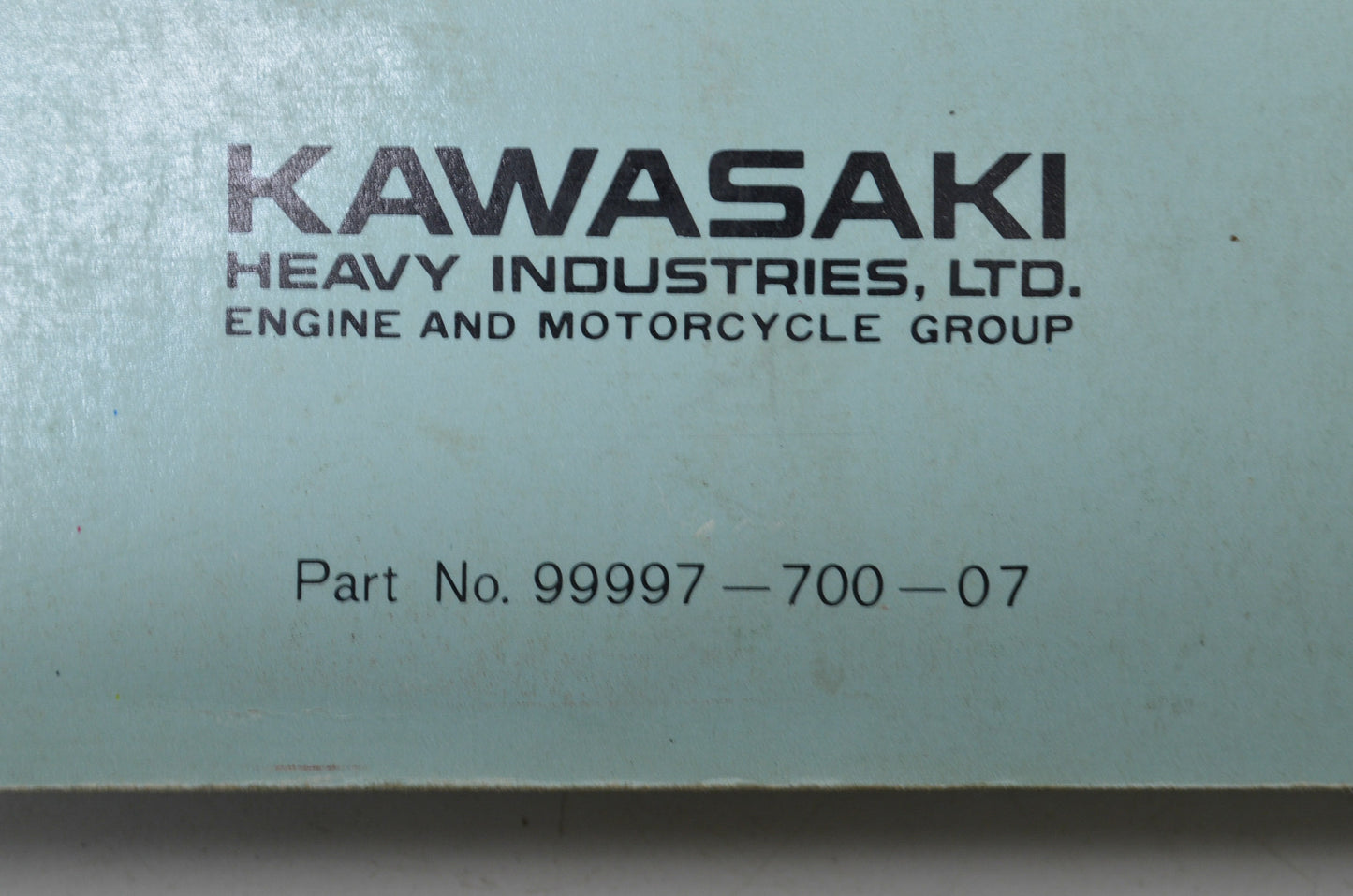 OEM Kawasaki 99997-700-07 Service Manual Z SERIES
